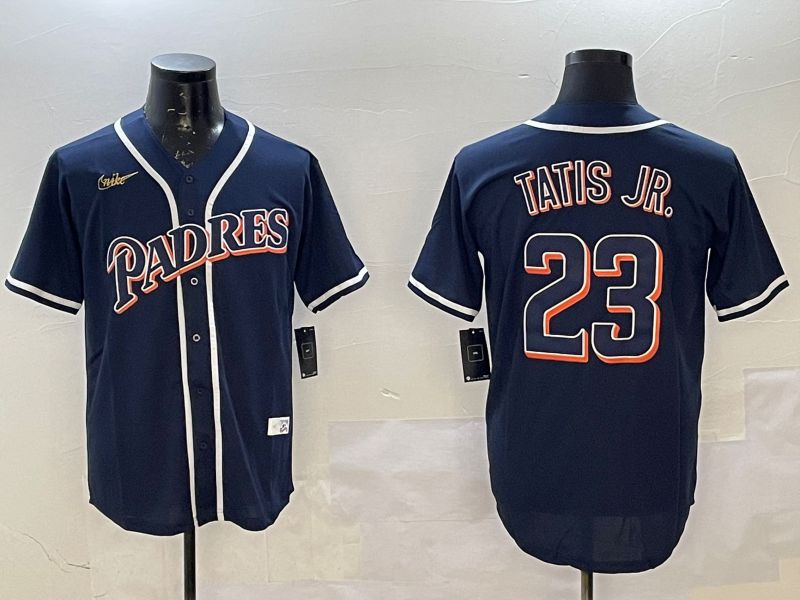 Men San Diego Padres #23 Tatis jr Dark Blue Throwback Game Nike 2025 MLB Jersey style 426->san diego padres->MLB Jersey
